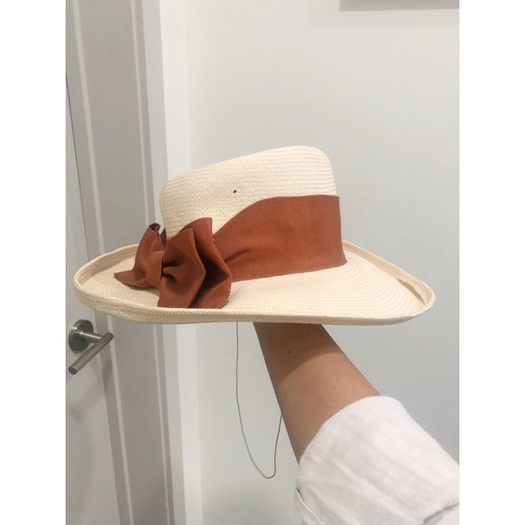 Vintage Accessories - Vintage Michelle McGam by Sonni Straw Hat